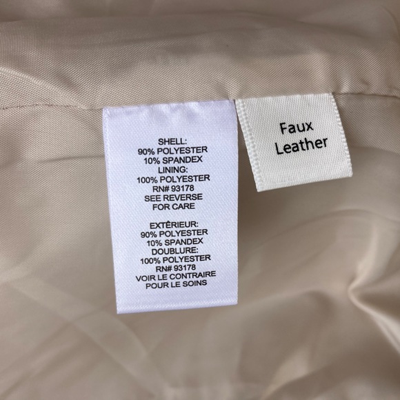 T by Tahari Bone Faux Leather Suede Blazer - Picture 6 of 7